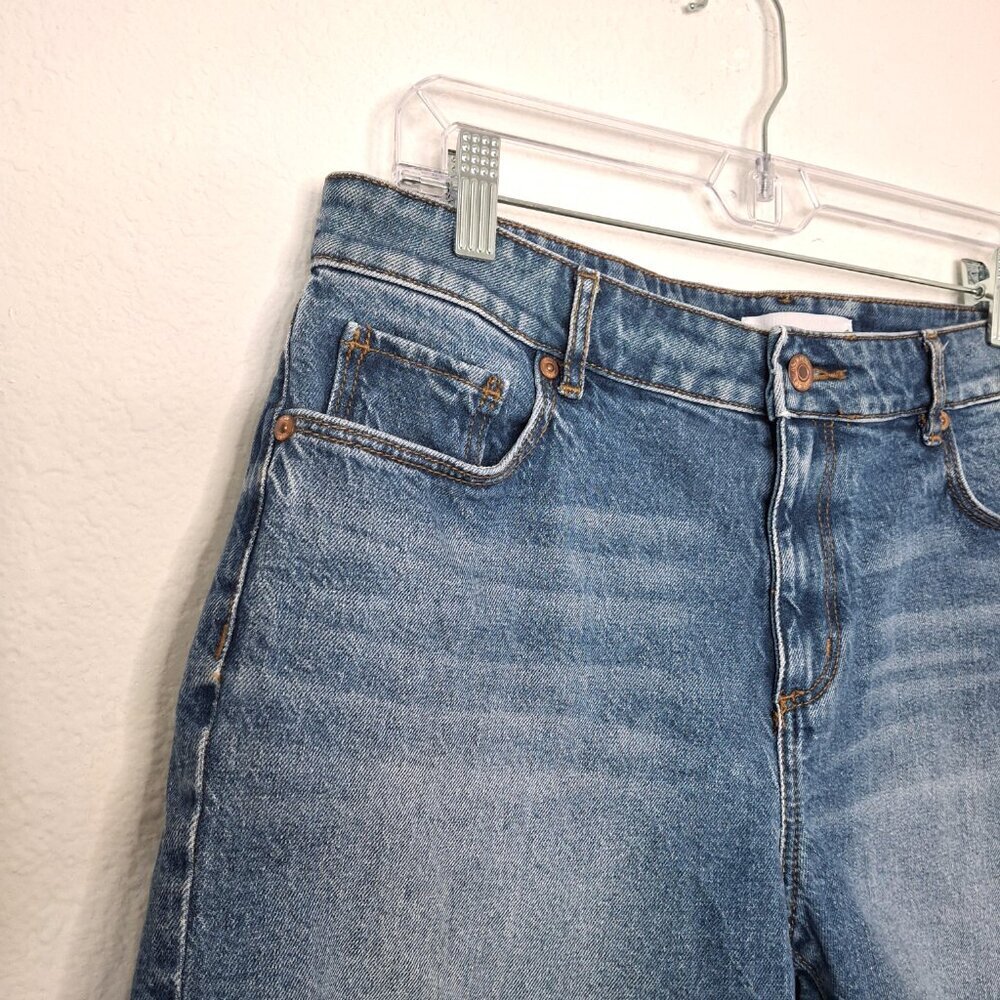 Ann Taylor Loft Bermuda Denim Shorts Sz 29 Frayed Cowgirl Western Rodeo - Picture 4 of 15